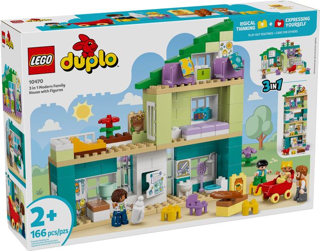 LEGO® DUPLO® 10470 Moderný rodinný dom 3 v 1 s figúrkami