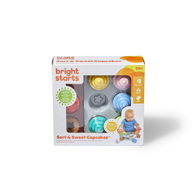 BRIGHT STARTS Igračka za umetanje Cupcakes, 3m+