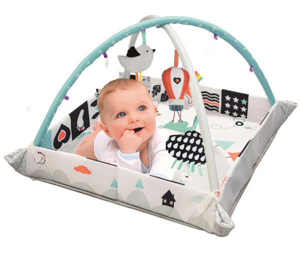 Clementoni Clemmy baby - detská hracia deka s hrazdou čierno-biela