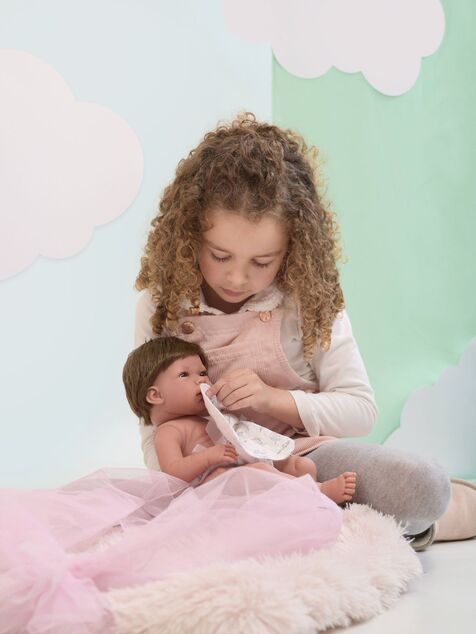 Llorens 73804 NEW BORN dievčatko - realistická bábika bábätko s celovinylovým telom - 40 c