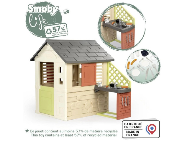 Smoby Domček Life Nature s kuchynkou