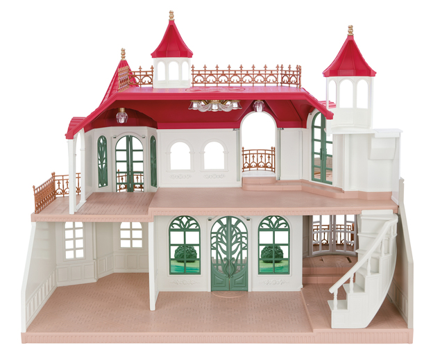 Sylvanian Families Villa mit rotem Dach am Fluss