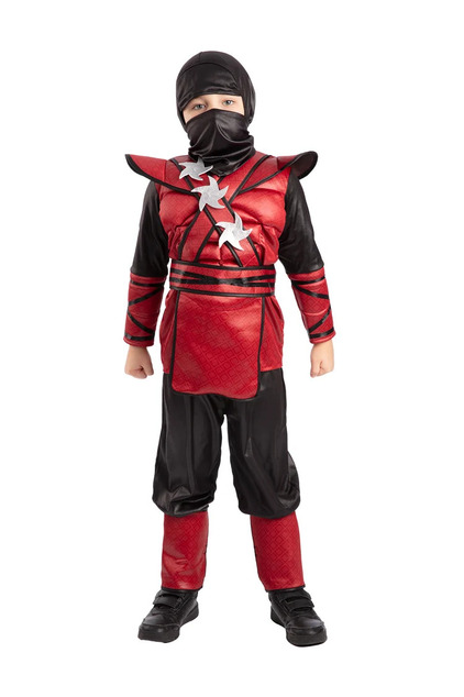 SUPER RED NINJA dětský kostým velikost (122-128 cm)