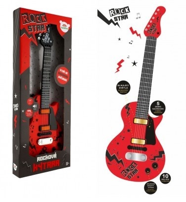 Gitara elektrická ROCK STAR plast 58cm na batérie so zvukom a svetlom