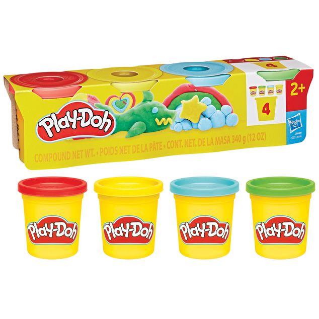 HASBRO - Play-Doh 4er-Pack Becher 4 x 85g