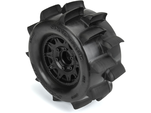 Pro-Line koleso 1:10, pneumatika 2.8" Sand Paw HP Belted, čierna doska Raid 12/14mm (2)