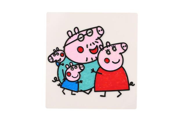 Adesivi per finestre e libri da colorare Peppa Pig con colori 25x26,5x5cm
