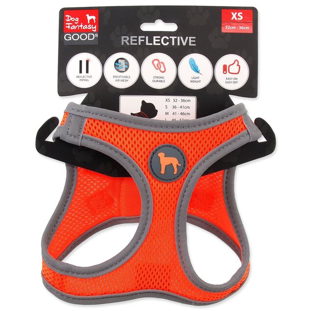 Postroj Dog Fantasy Puppy XS oranžový 32-36cm