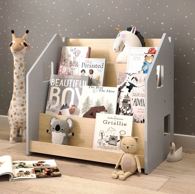 BusyKids Stojan na knihy šedý