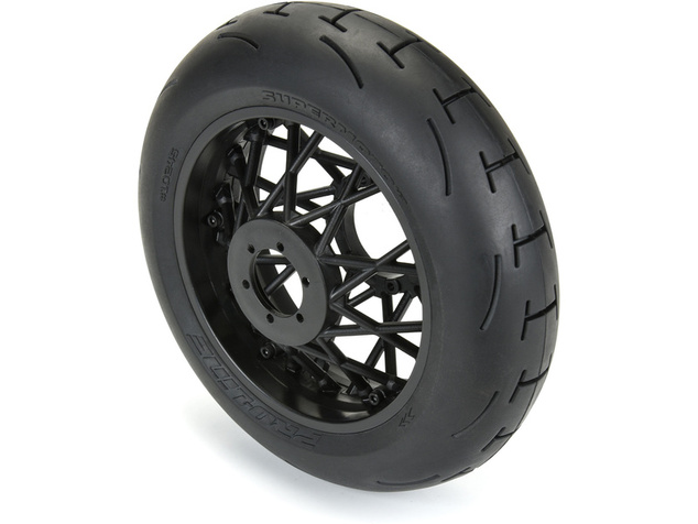 Pro-Line kolo s pneu 1:4 Supermoto 2.0 S3 zadní, disk čierny: PM-MX/SM