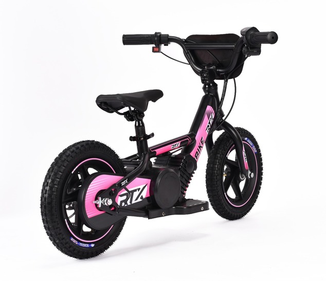 Detské elektrické odrážadlo RIRIBIKE RTX3 24V (12”), ružové, Lítiová batéria, 100W motor,