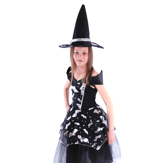 Kinderkostüm Hexe Fledermaus/Halloween (S)