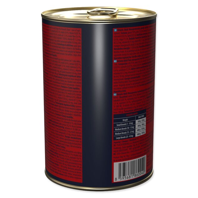 Konzerva Ontario Adult monoprotein hovädzie paté s mrkvou 400g