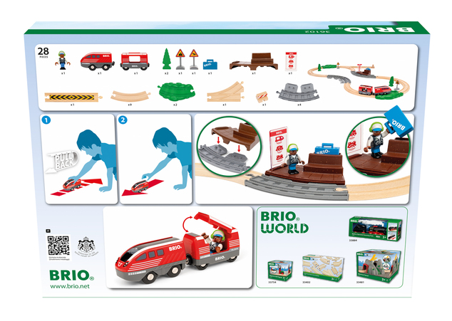 Brio Vlaková sada s naťahovacím vláčikom