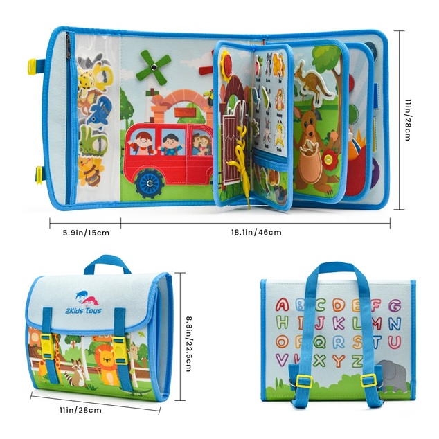 2Kids Toys Libro busy sensoriale Zaino