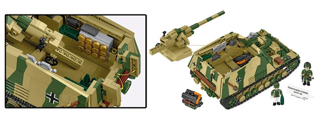 Cobi 2663 World War II Panzerhaubitze HUMMEL, 1:28, 1118 k, 2 f