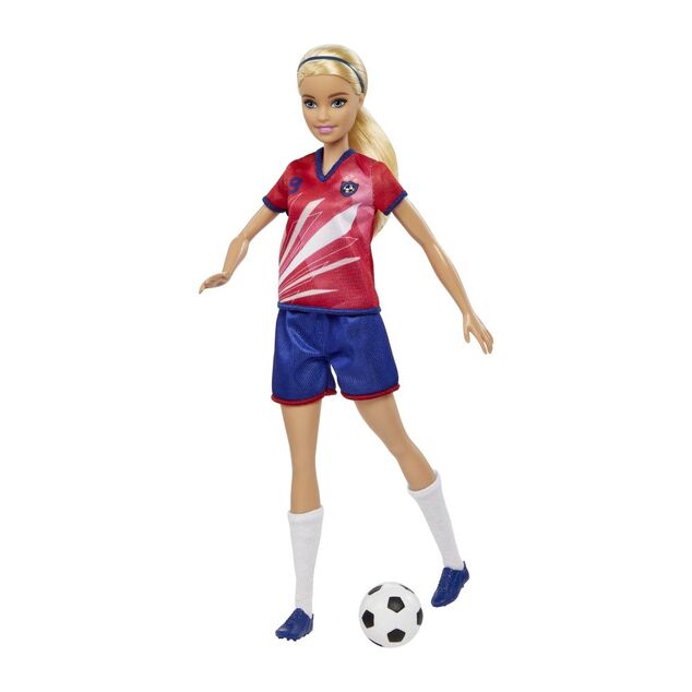 Mattel Barbie Futbalová bábika - Barbie v červenom drese