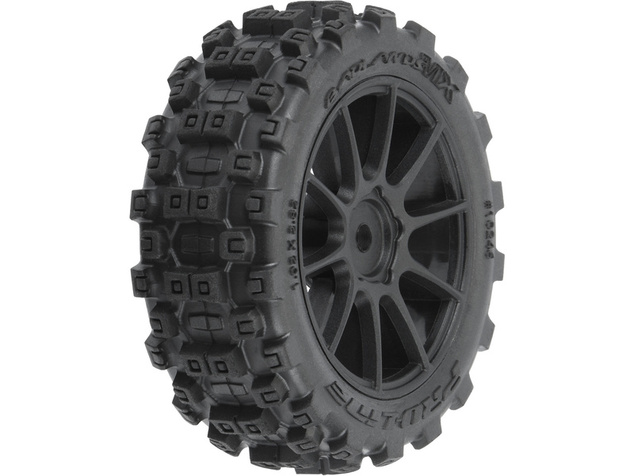 Pro-Line kolo 1.9" Badlands MX Buggy, Mach-10 disk čierny: Typhon GROM