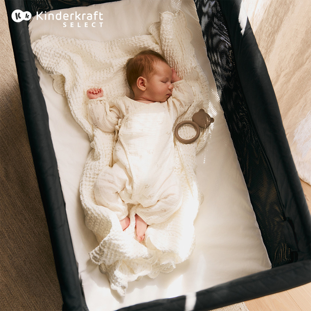KINDERKRAFT SELECT Postieľka cestovná Moon Dream Black