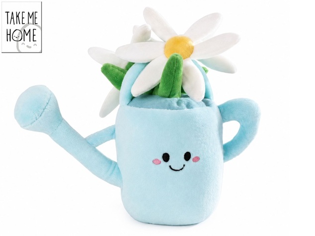Plante d'intérieur en peluche dans un arrosoir bleu, 20 cm | Take Me Home