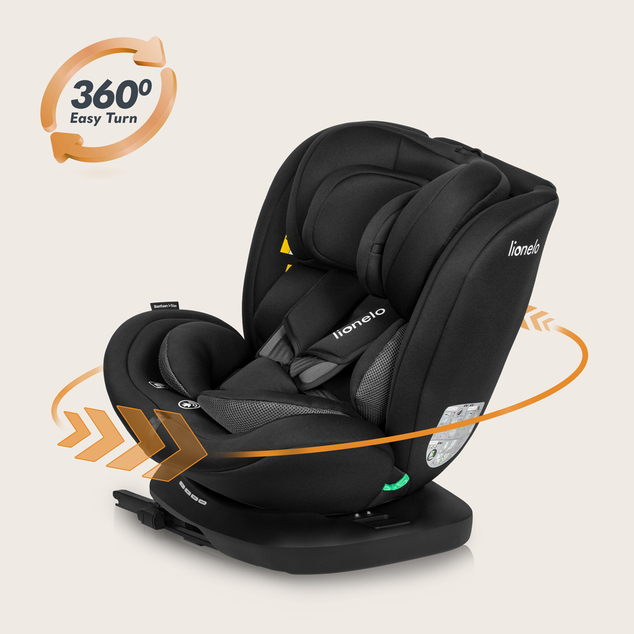 Lionelo Autosedačka Bastiaan i-Size (40-150 cm) Black Carbon