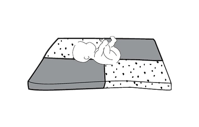 Tappetino da gioco pieghevole imbottito per bambini 3 in 1, Bunny