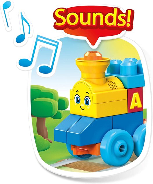 Mattel Mega Bloks Hudobný vláčik s písmenkami FWK22