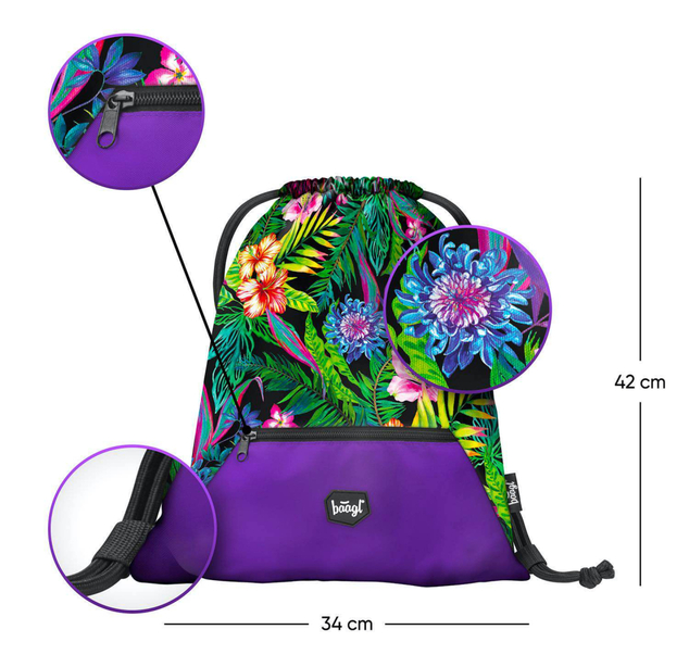 Geantă cu compartiment cu fermoar Tropical