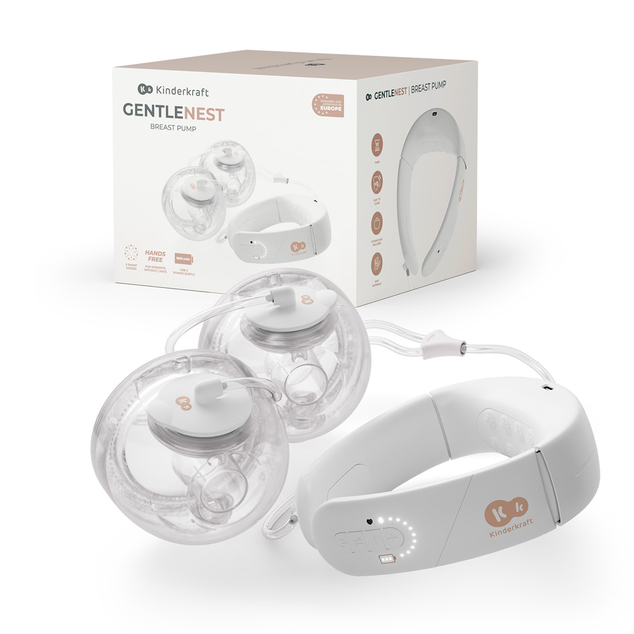 KINDERKRAFT Pumpica za majčino mlijeko s funkcijom zagrijavanja vrata Double Hands-free Gentlenes