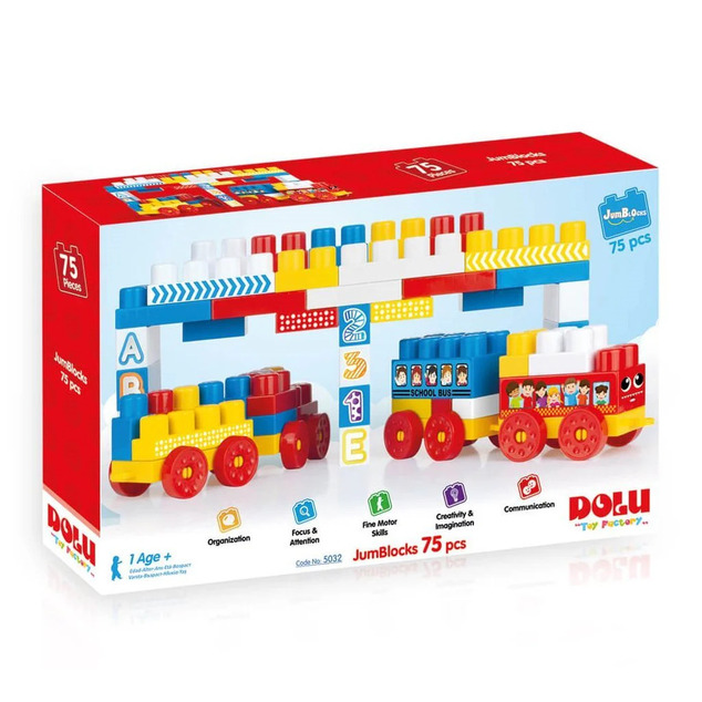 Dolu Veľké kocky v krabici 75ks