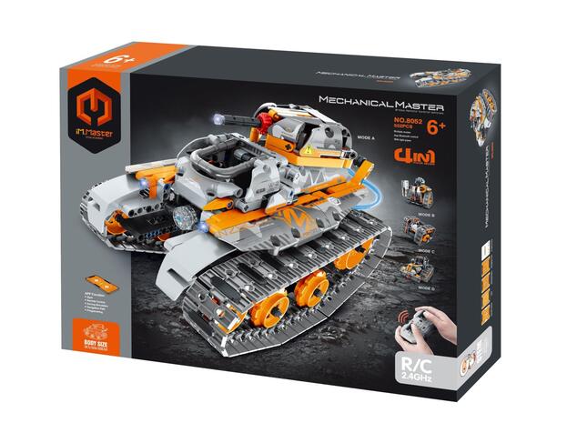 Stavebnica iM.MASTER 4v1 programovateľný tank RC plast 2,4 GHz 554 dielikov + dôb. pack