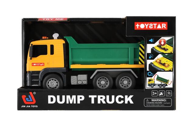 Camion in plastica 25cm a frizione a batteria con luce e suono 31x19cm