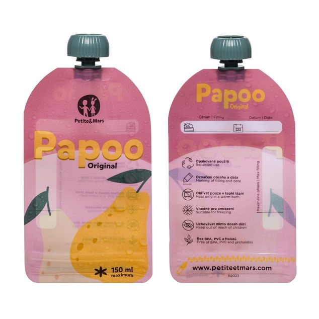 PETITE&amp;MARS Kapsička na jedlo Papoo Original - 6 ks