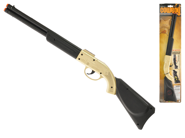Puška kovbojská klapacia zlatá 50cm