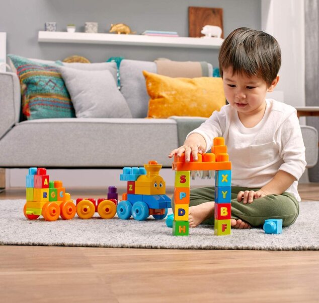 Mattel Mega Bloks Hudobný vláčik s písmenkami FWK22