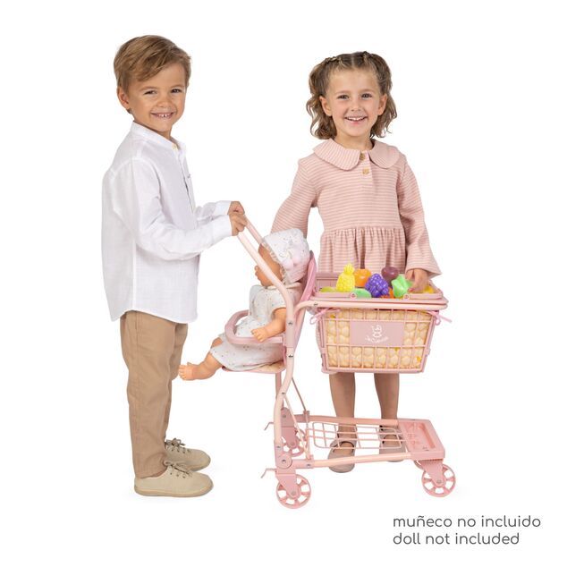 DeCuevas 52170 Carrello della spesa mobile 2 in 1 con frutta Honey 2026