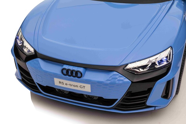 Elektrické autíčko Audi RS E-tron GT 12V, modré, široké jednomiestne sedadlo, 2,4 GHz diaľ
