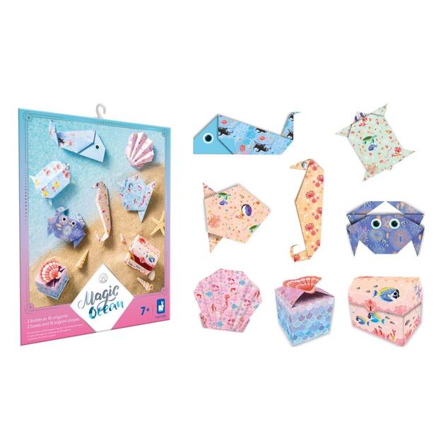 Janod Atelier Sada Mini Origami papierové skladačky Magický oceán