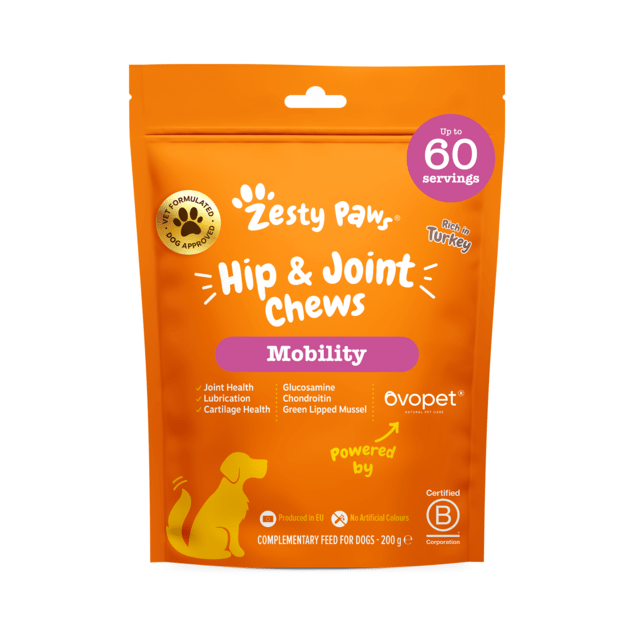 Zesty Paws Hip &amp; Joint Chews (60 ks) – funkčný doplnok stravy pre psov na podporu kĺbov