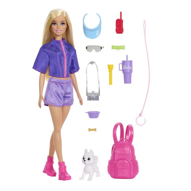 Muñeca Barbie de Mattel de excursión con perrito