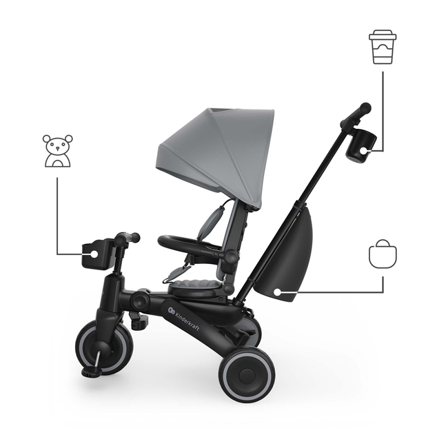 KINDERKRAFT Trojkolka Jazz 3 Grey, 9m+