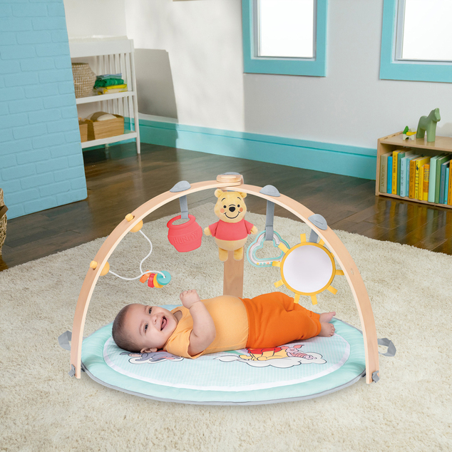 DISNEY BABY Razvojna deka za igru za motoričke i osjetilne vještine, obostrana Winnie the Pooh ™ Hu