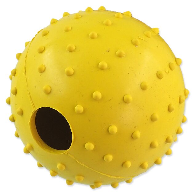 Играчка Dog Fantasy топка гумена с въже микс цветове 7x30cm