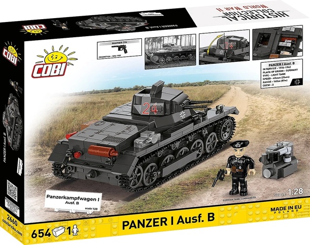 Cobi II WW Panzerkampfwagen I (France 1940), 1:28, 654 k, 1 f