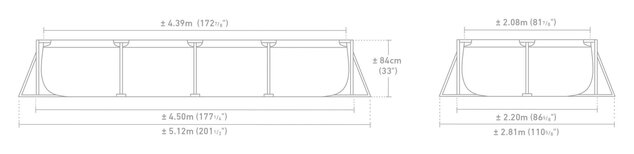 Intex 28273 Bazén Rectangular Frame Pool 450 x 220 x 84cm