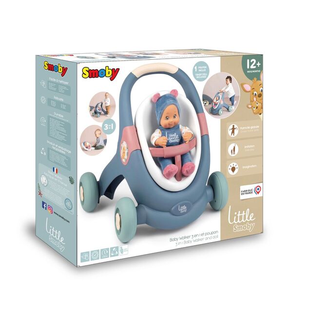Smoby LS Chodítko 3 v 1 s bábikou