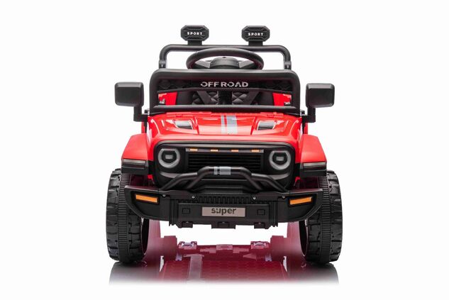 Elektrické autíčko OFFROAD NEW s pohonom zadných kolies, červené, Lítiová batéria