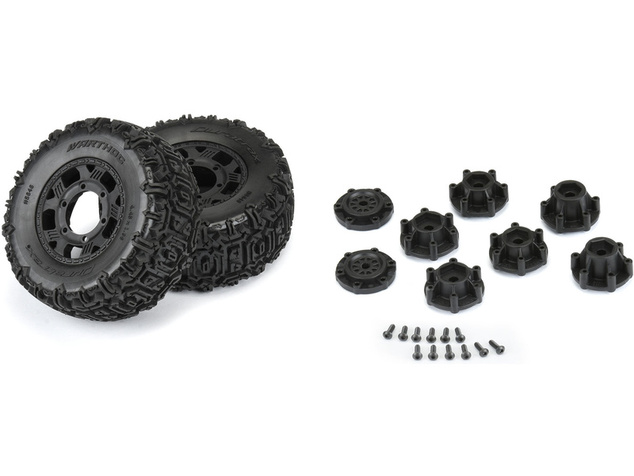 Duratrax kolo 2.2"/3.0" Warthog H12/14mm čierne (2)