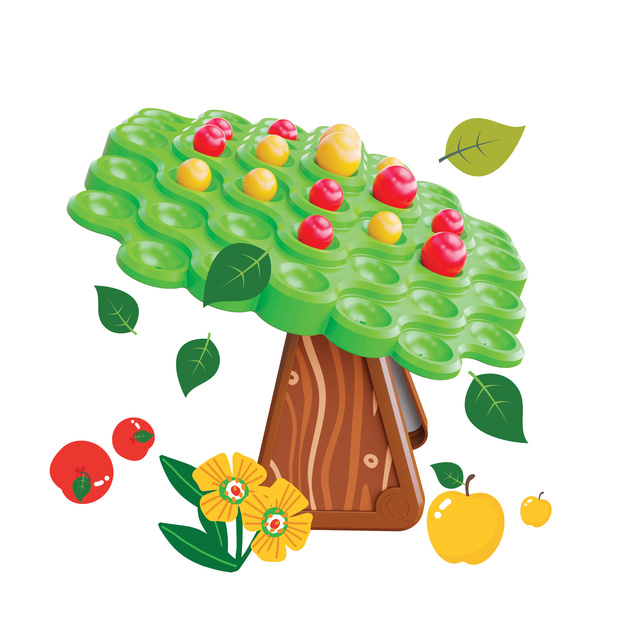 Quercetti Stay Apple - balančná hra - Jabĺčkobraní