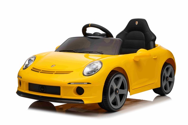 Elektrické autíčko RUF GT 12V, žlté, Otváracie dvere, 2.4 GHz diaľkové ovládanie, LED svet